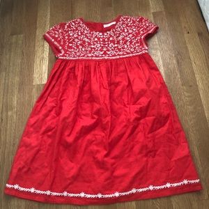 red zara dress